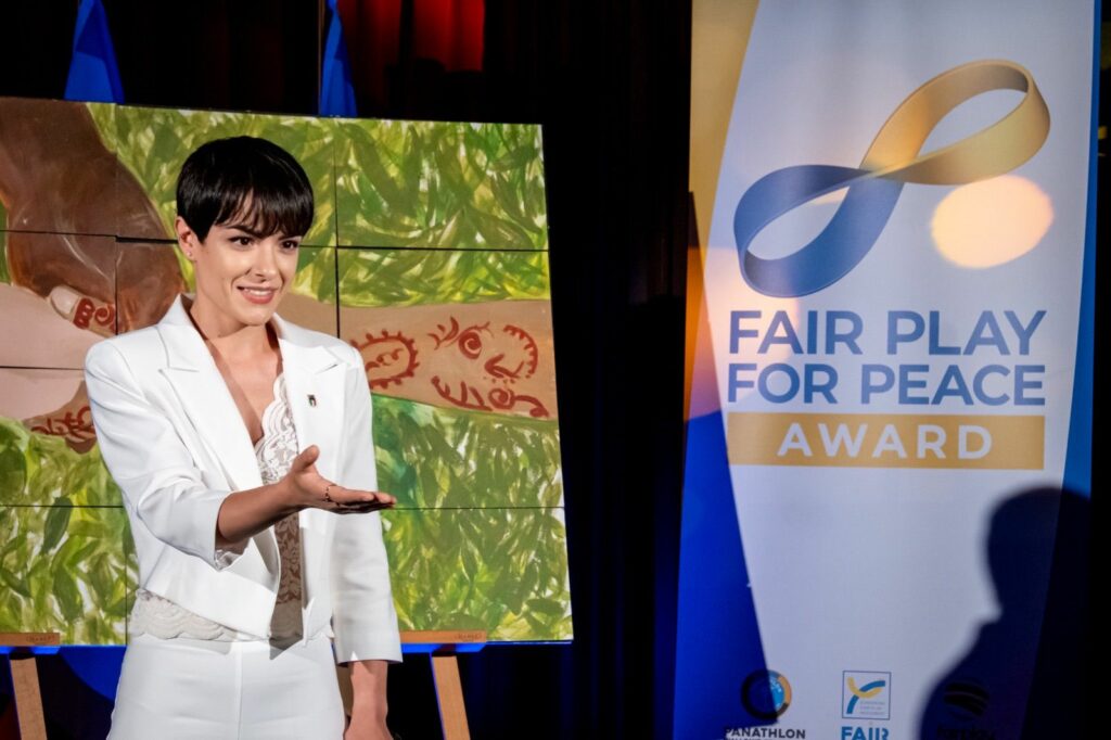 Lucia Rubedo a Bruxellesper Fair Play For Peace Award