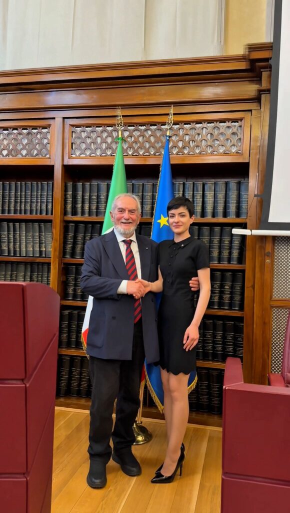 Lucia Rubedo e Ruggero Alcanterini,promotore italiano del Fair Play