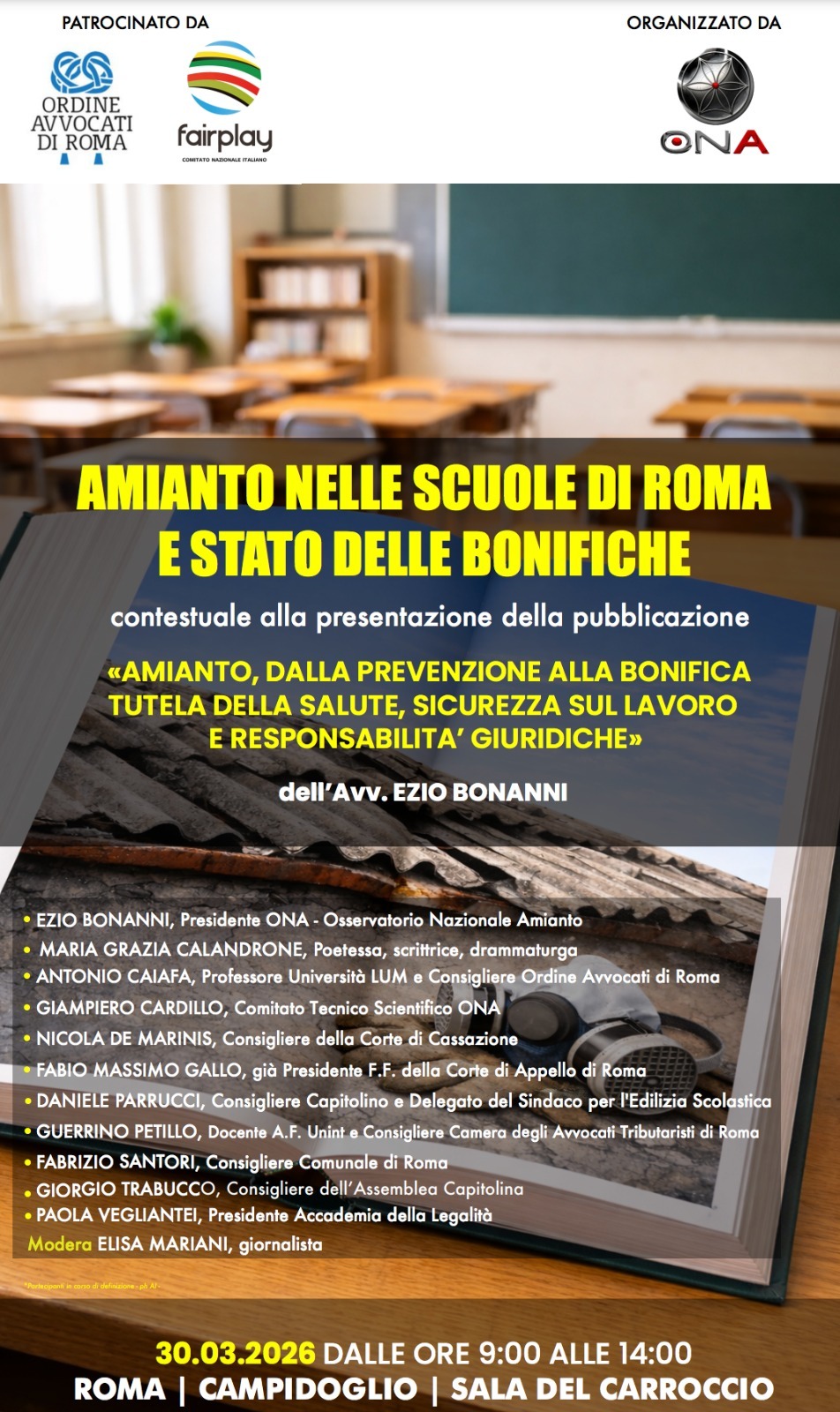 amianto nelle scuole di Roma, convegno