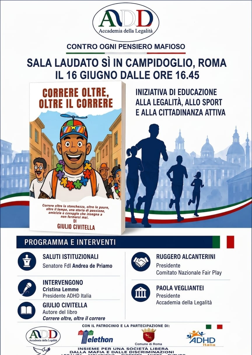 locandina Correre Oltre, oltre il Correre - Accademia della legalità