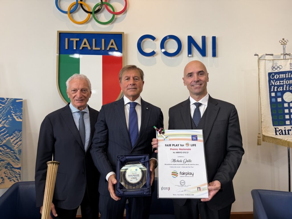 Michele Grillo , premiazione con Buonfiglio e Mourico